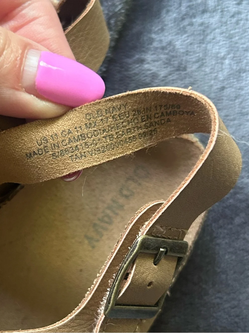 Toddler Adjustable Tan Buckle Sandals size 11